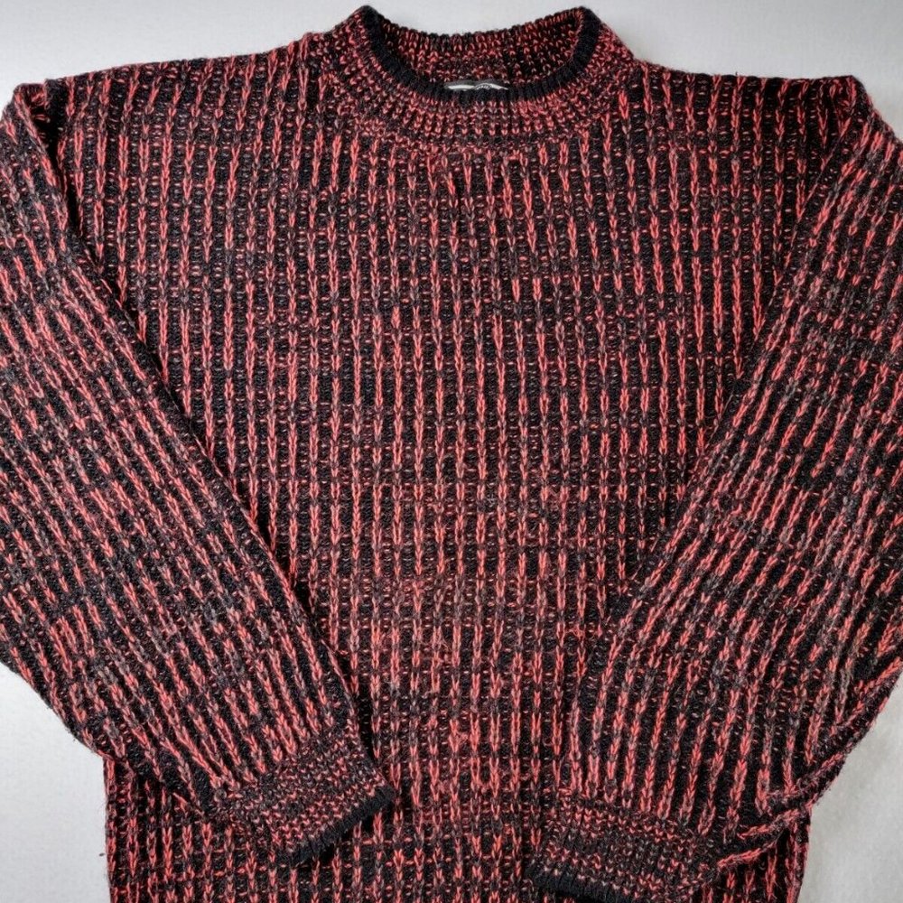 Vintage IOU Knit Crewneck Sweater Men's Size Medium Multicolor